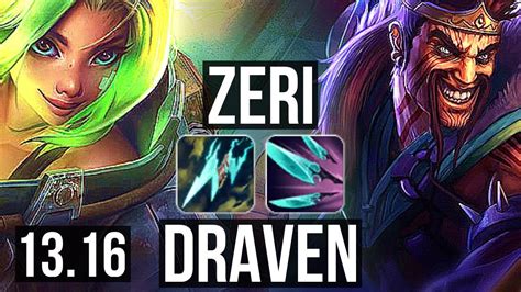 ZERI Janna Vs DRAVEN Bard ADC 4 0 5 400 Games EUW Master