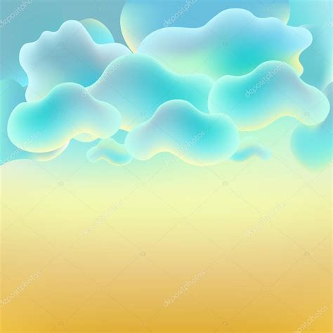 The Sunset Sky With Clouds Vector Illustration Stock Vector Image By