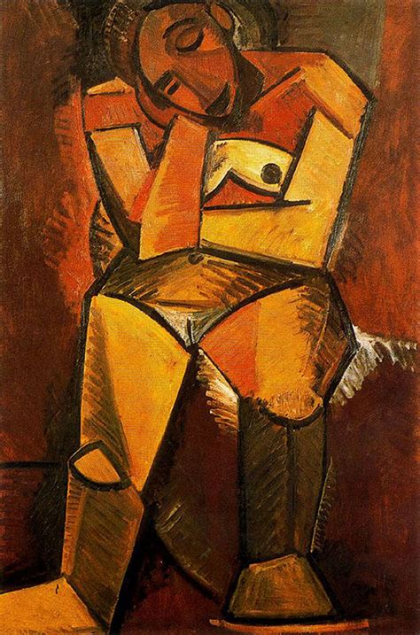 Seated Woman 1908 By Pablo Picasso Artchive