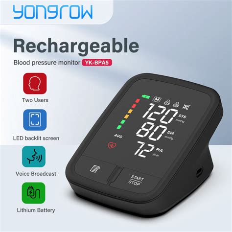 Yongrow Rechargeable Blood Pressure Monitor Automatic Upper Arm Blood