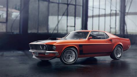 Ford Mustang Boss 302, Muscle Car, Orange Car, 4K, Ford, Car, Ford ...