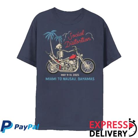 Social Distortion Official Merch Store Shop Skelly Motorcycle T-Shirt