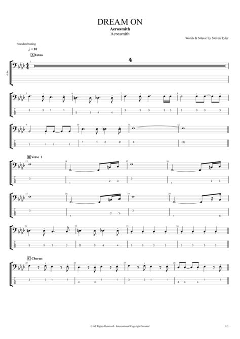 Dream On Tab by Aerosmith (Guitar Pro) - Full Score | mySongBook