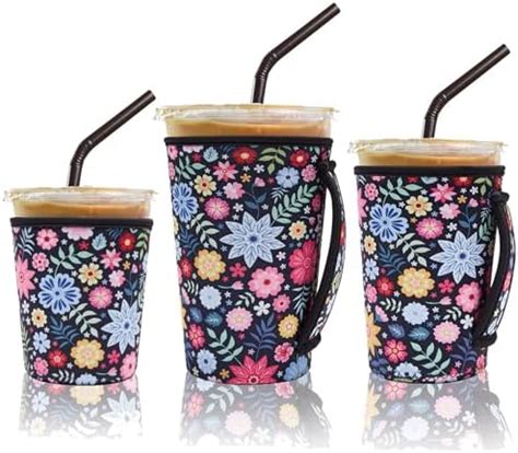 Amazon 30 Pcs Reusable Iced Coffee Sleeve For Cold Beverages Cups