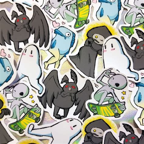 Cool Cryptids Vinyl Sticker Set Etsy