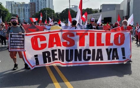 Gran Marcha Por La Vacancia De Pedro Castillo Se Trasmitir Hoy A