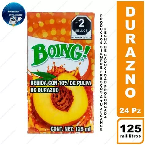 Bebida Boing De Jugo De Durazno Fortificada Ml Caja Pz Env O Gratis