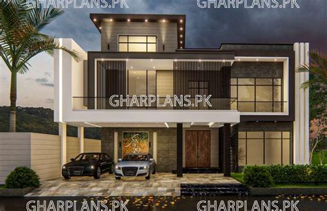 Spectacular One Kanal House Elevation Ghar Plans