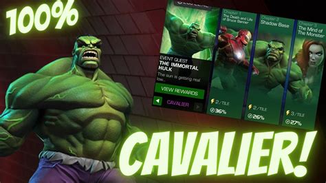 The Immortal Hulk Cavalier Difficulty 100 Exploration Pt2 Marvel Contest Of Champions Youtube