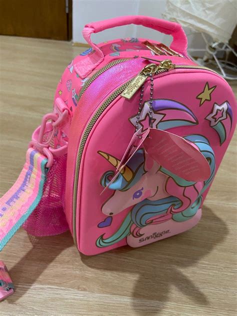 Smiggle Unicorn Curved Hardtop Lunchbox With Strap On Carousell