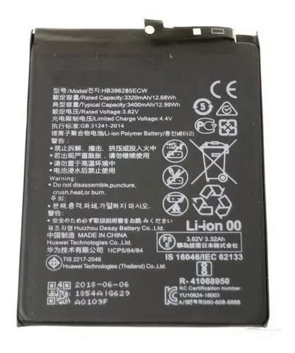 Batería Battery Para Huawei P20 Eml l09 Hb396285ecw Cuotas sin interés