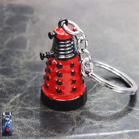 Dr Doctor Who Dalek Robot Diecast Metal Keyring Dw Key Ring Keychain