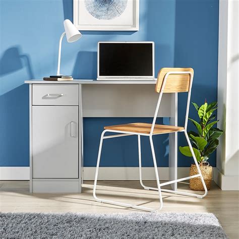 Tyler Grey Desk - Big Furniture Warehouse