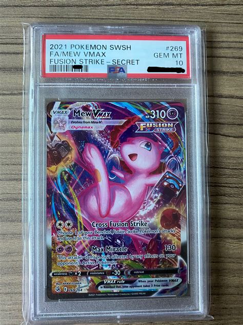 PSA 10 Mew VMAX Alternate Art AA Fusion Strike Hobbies Toys Toys