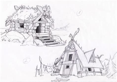 Vikings House Viking House Fantasy Concept Art Building Art