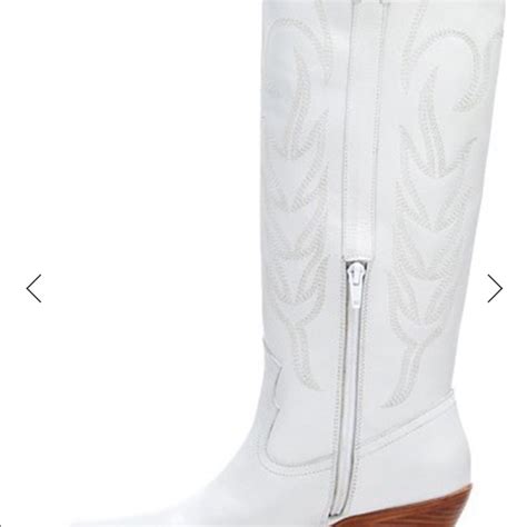 Matisse Womens White Cowboy Boots Gem