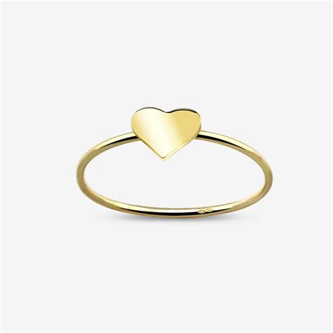 Gold Plated Heart Plain Silver Ring Whole Sale 925 Silver