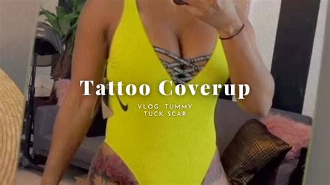 Vlog Cover Up Tattoo For Tummy Tuck Scar Mommy Makeover Youtube