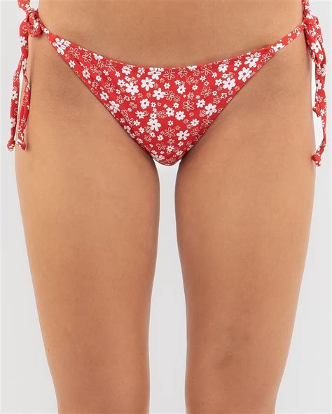 Shop Topanga Jasmyn Classic Tie Side Bikini Bottom In Chilli Red Fast Shipping And Easy Returns