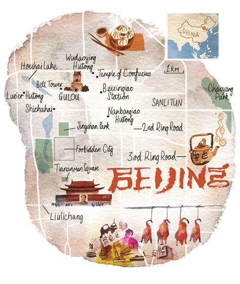 Beijing map map of beijing s tourist attractions and subway – Artofit