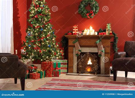 Festive Christmas Interior Stock Photo Image Of Christmas 11259908