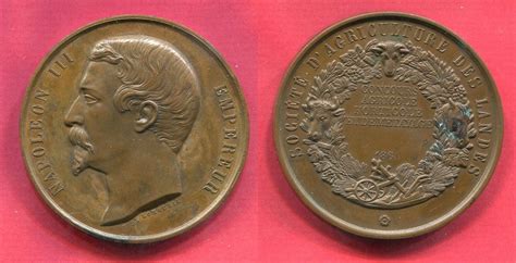 Frankreich France Kupfermedaille Cuivre Copper Preismedaille 1860