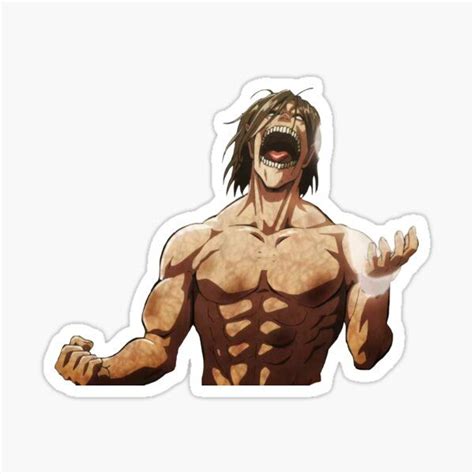 Eren Titan Form Attack On Titan Sticker By Munisa Farook Anime