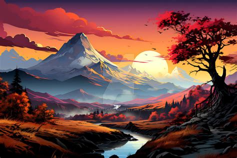 Digital Painting Of A Mountain By Gabimedia On Deviantart