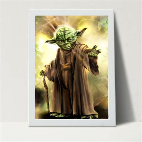 Poster Emoldurado A3 Star Wars Yoda Elo7 Produtos Especiais