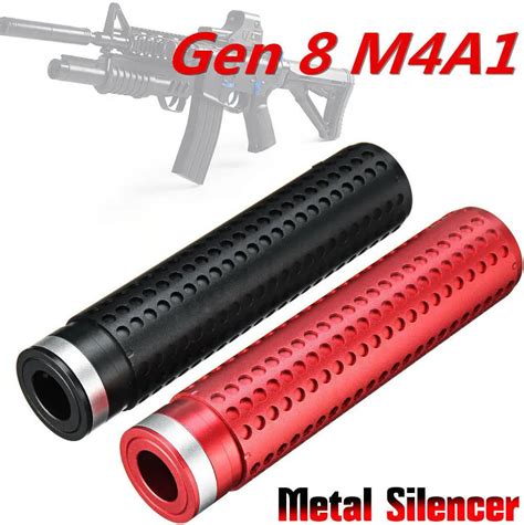 For Jinming Gen89 M4 Gel Blaster Ball Toy Gun Accessories Honeycomb Metal Muffler With Inner