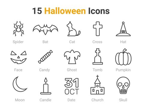 Premium Vector | Halloween icons set of vector signs and symbols Halloween celebration icons ...