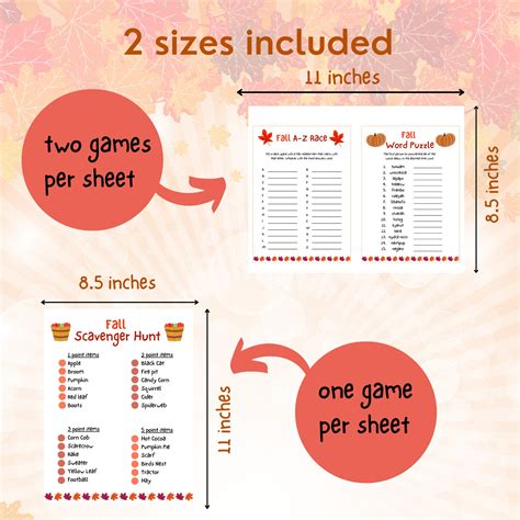 8 Fall Party Games Bundle Printable Autumn Games Bundle Fall Activities ...