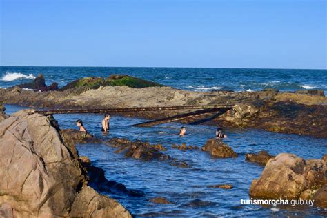 Playa Del Faro En La Paloma Uruguay Entre Rocas Piscinas Naturales Y