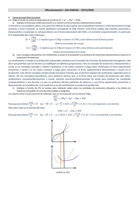 Micro P C Soluci N Propuesta Microeconom A I Do Parcial