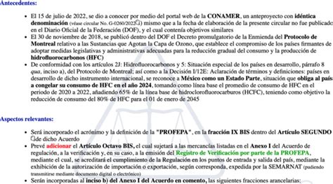 Conamer Anteproyecto De Modificaci N Al Acuerdo Que Establece Las