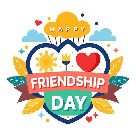 Premium Vector Happy Friendship Day Greeting Vector Illustration