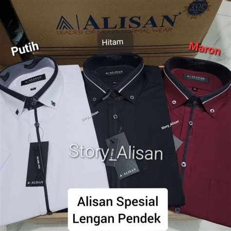 Jual Kemeja ALISAN LIST KOMBINASI POLOS SPESIAL Slimfit Lengan Pendek