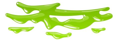 Premium Vector Green Jelly Drops Gooey Blob Sticky Gel Isolated On