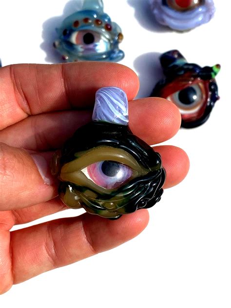 Glass Eyeballs Hand Blown Glass Eye Pendant Etsy