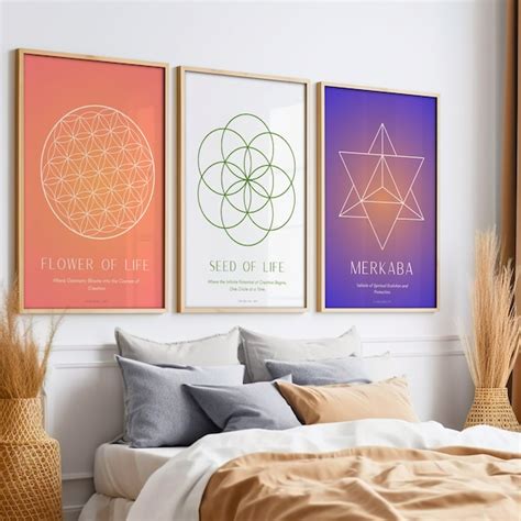 Sacred Geometry Wall Art Etsy