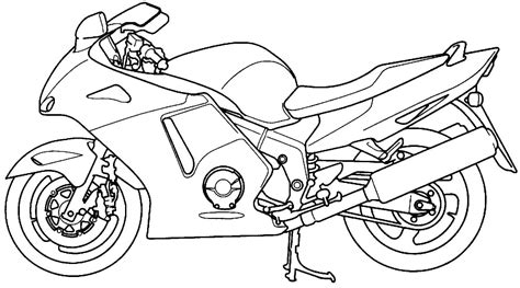 Motorcycle Coloring Pages For Kids. Free Printable