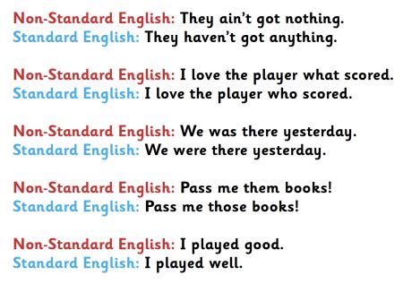 What Is Standard English TheSchoolRun