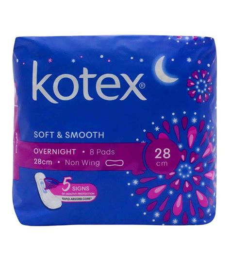 Kotex Soft Smooth Overnight Non Wing 28cm 8 Pads DeGrocery