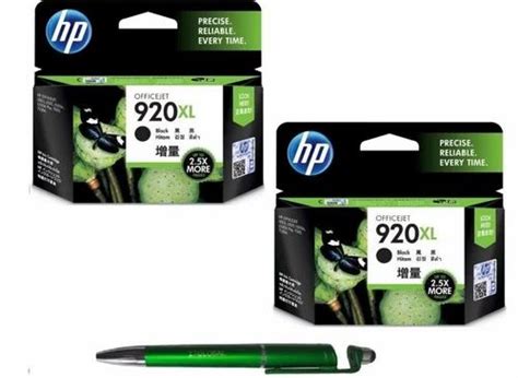 HP 920 XL Black Ink Cartridge Twin 2 Pcs With ITGLOBAL 3in1 Ballpoint