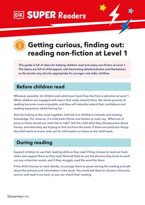 level  reading guidance