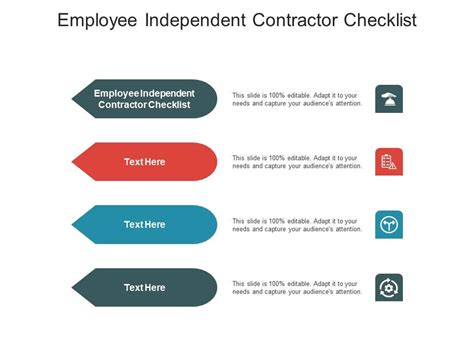 Employee Independent Contractor Checklist Ppt Powerpoint Presentation