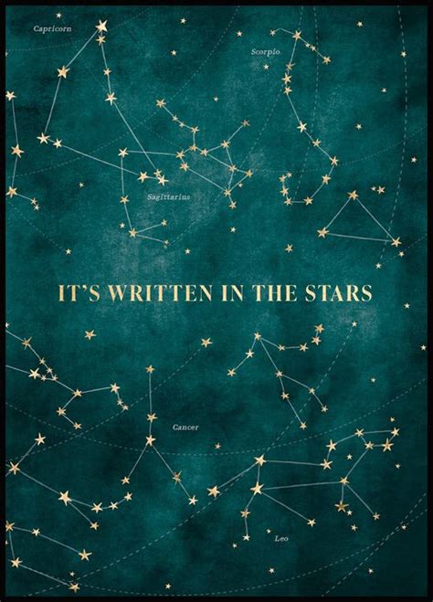 Written in the Stars Poster | Quote posters, Nature posters ...