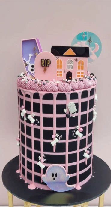 Halloween Cake Ideas To Haunt Your Taste Buds Black And Pink Haunted House Cake I Take You