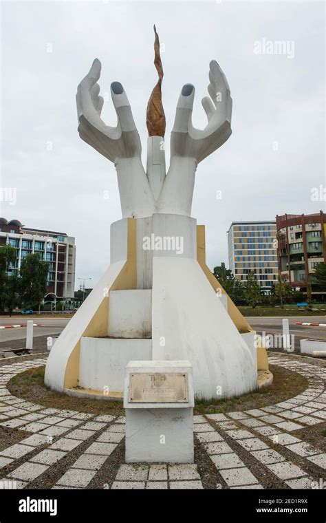 Monument on the Triumph Boulevard of Libreville, Gabon, Africa Stock ...