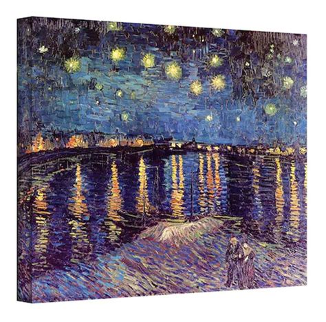 Cuadro Canvas Van Gogh Noche Estrellada Sobre El Rodano Hd 1 089 00